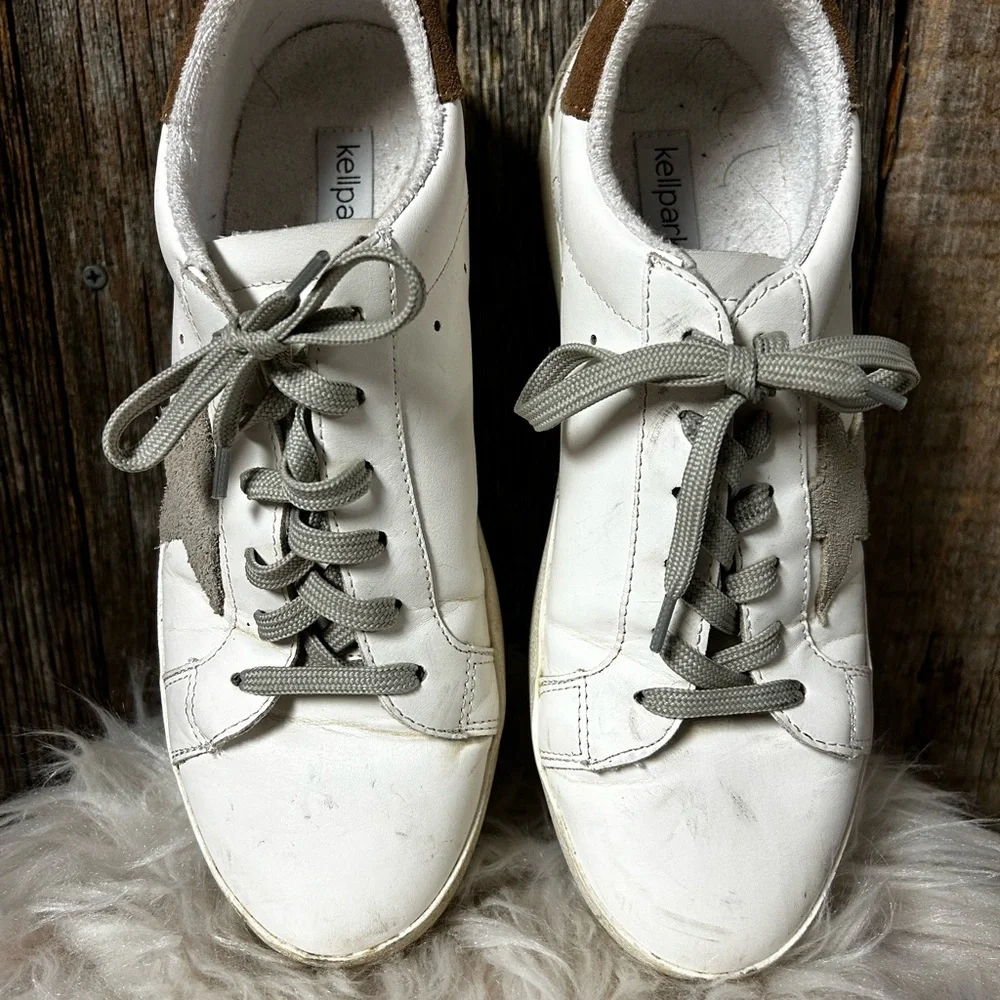 KELLPARKER Women's White and Gray Sneakers - Picture 3 of 7
